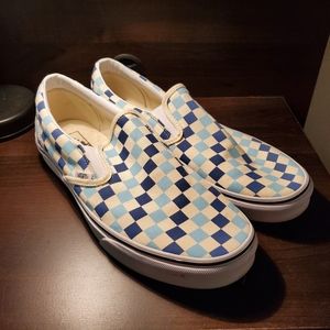 Vans checkerboard slip ons